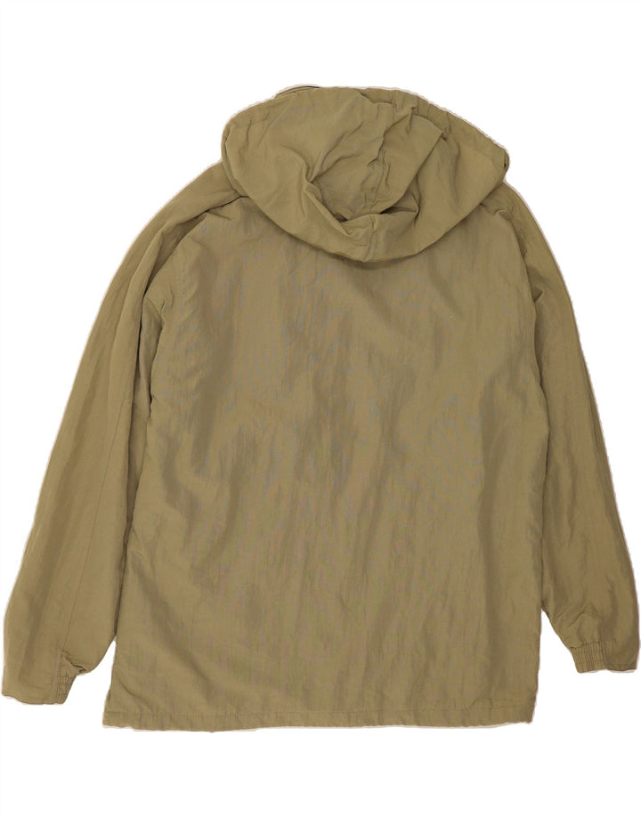 DIADORA Mens Oversized Hooded Rain Jacket UK 36 Small Khaki Polyamide Vintage Diadora and Second-Hand Diadora from Messina Hembry 