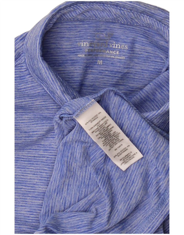 Vineyard Vines Tricou polo pentru femei UK 14 Poliester cu dungi albastre medii