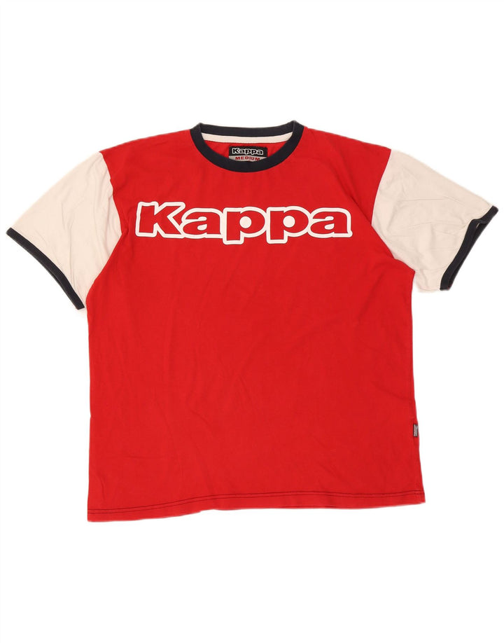 Tricou grafic pentru bărbați Kappa Top, roșu mediu, bumbac color bloc