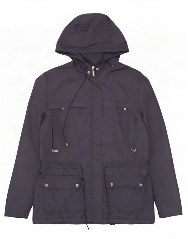 Jachetă parka cu glugă pentru femei Zara UK 14 Medium Navy Blue Marine