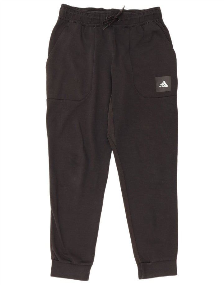 Pantaloni de trening pentru bărbați Adidas Pantaloni de jogging, bumbac mediu negru