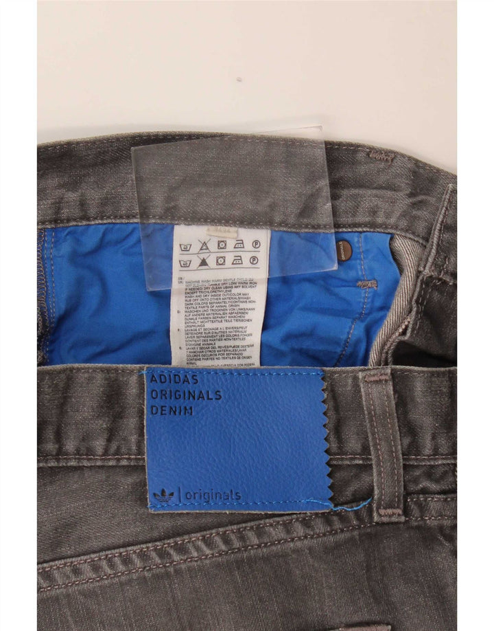 Blugi subțiri pentru bărbați Adidas W34 L34 bumbac gri