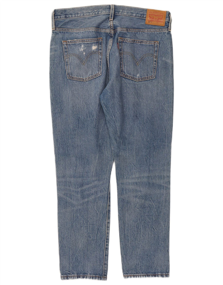 Blugi drepți distressed 501 Levi's pentru femei L29 L28 Bumbac albastru