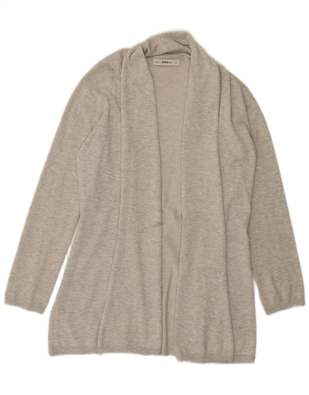 Pulover cardigan deschis pentru femei Zara UK 12 Medium Gri Viscose