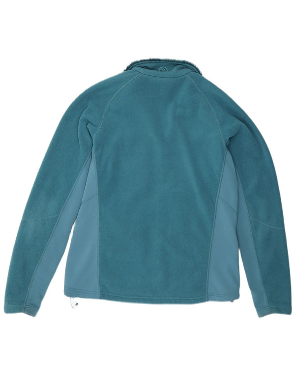 Montane Womens Fleece Jacket UK 16 Large Blue Colourblock Polyester