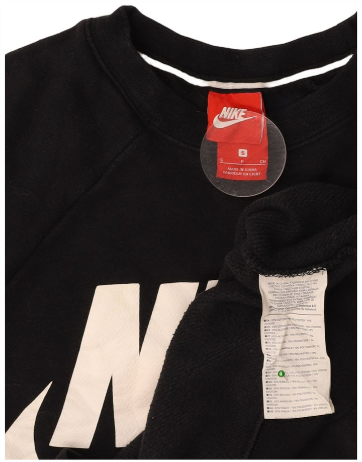 Pulover pentru damă NIKE Crop Oversized Graphic Pulover UK 10 Mic Negru