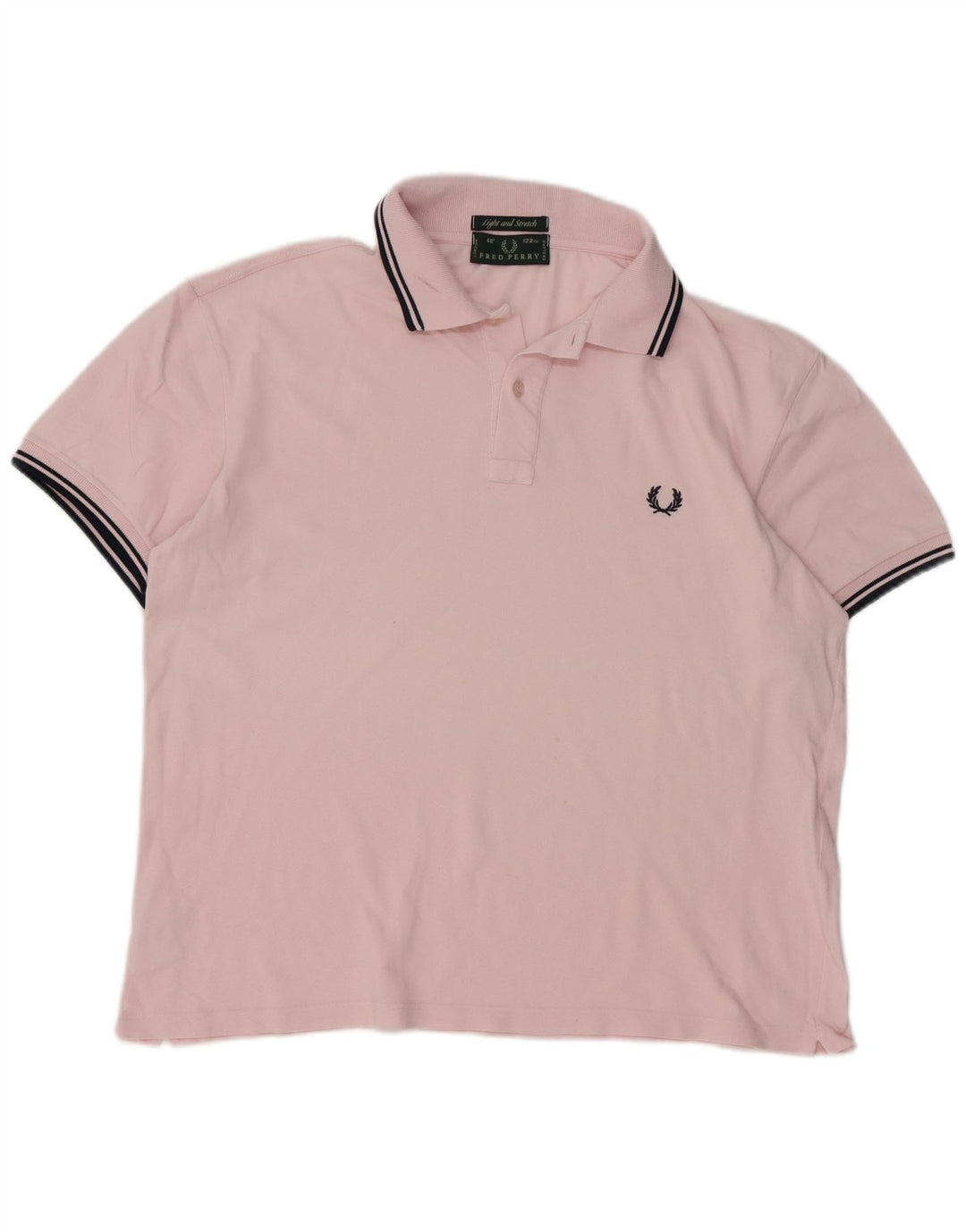 Cămașă polo Fred Perry pentru bărbați, bumbac cu dungi roz, mare