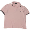 Cămașă polo Fred Perry pentru bărbați, bumbac cu dungi roz, mare