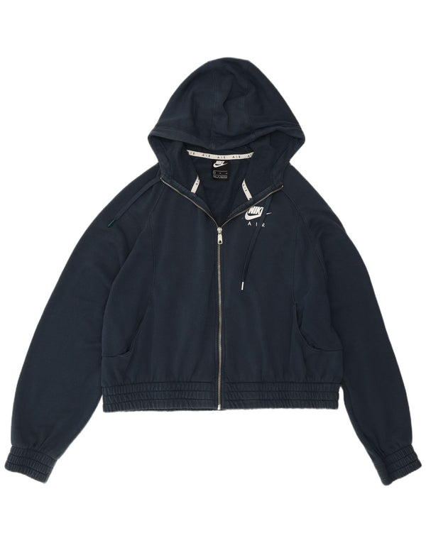 Pulover Nike Oversized Crop Zip pentru femei UK 18 XL Bumbac bleumarin