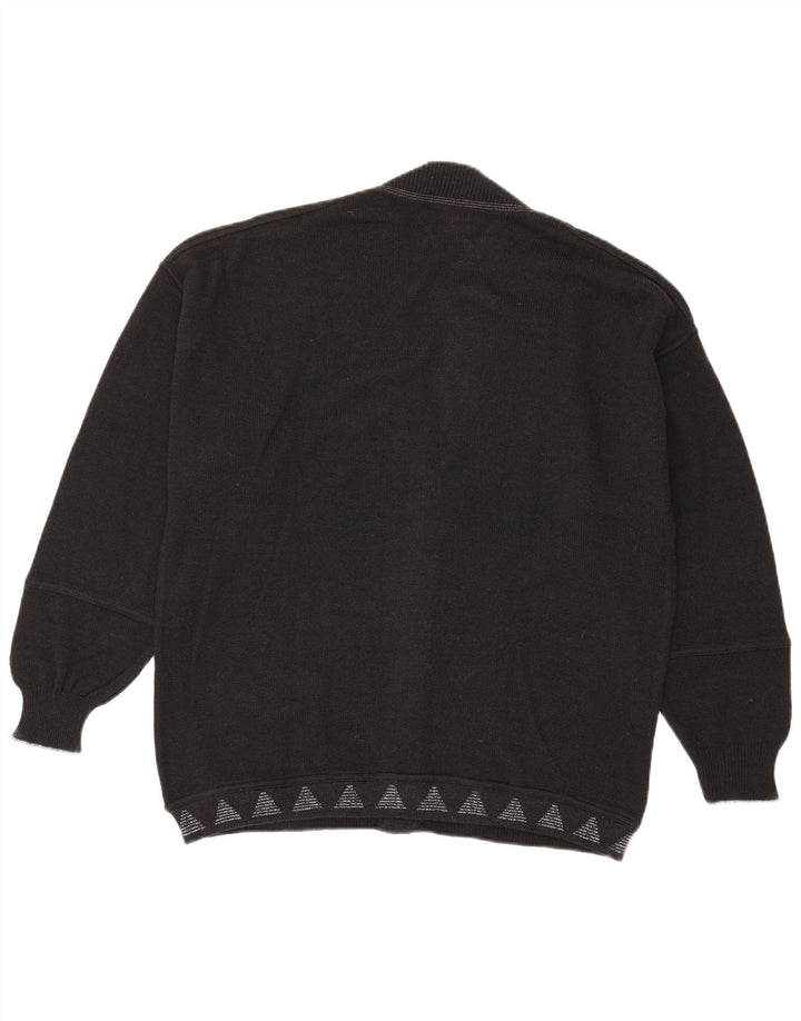 Pulover cardigan bărbați Il Granchio XL negru geometric