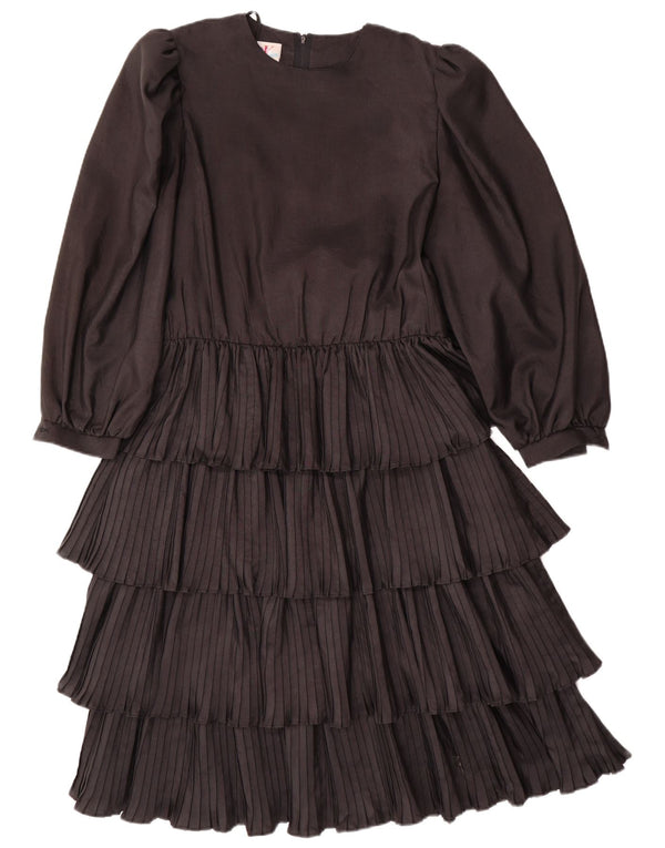 VINTAGE Rochie cu mâneci lungi pentru femei EU 36 Poliester negru mic