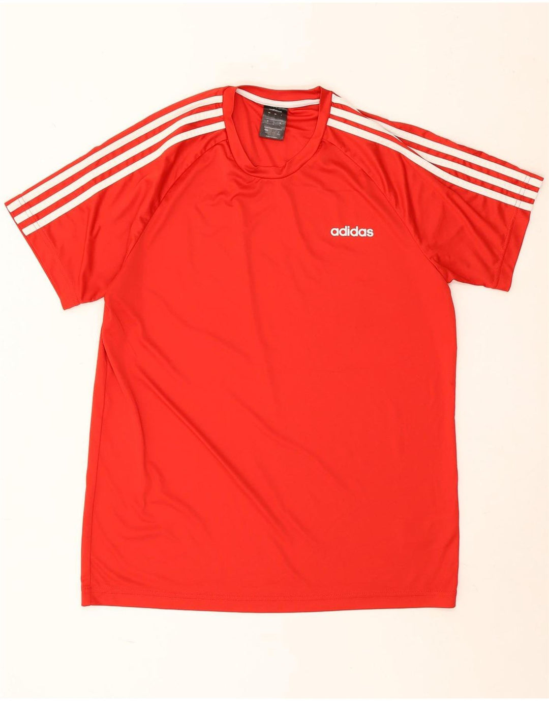 Adidas Mens Climalite T-Shirt Top Large Red Polyester