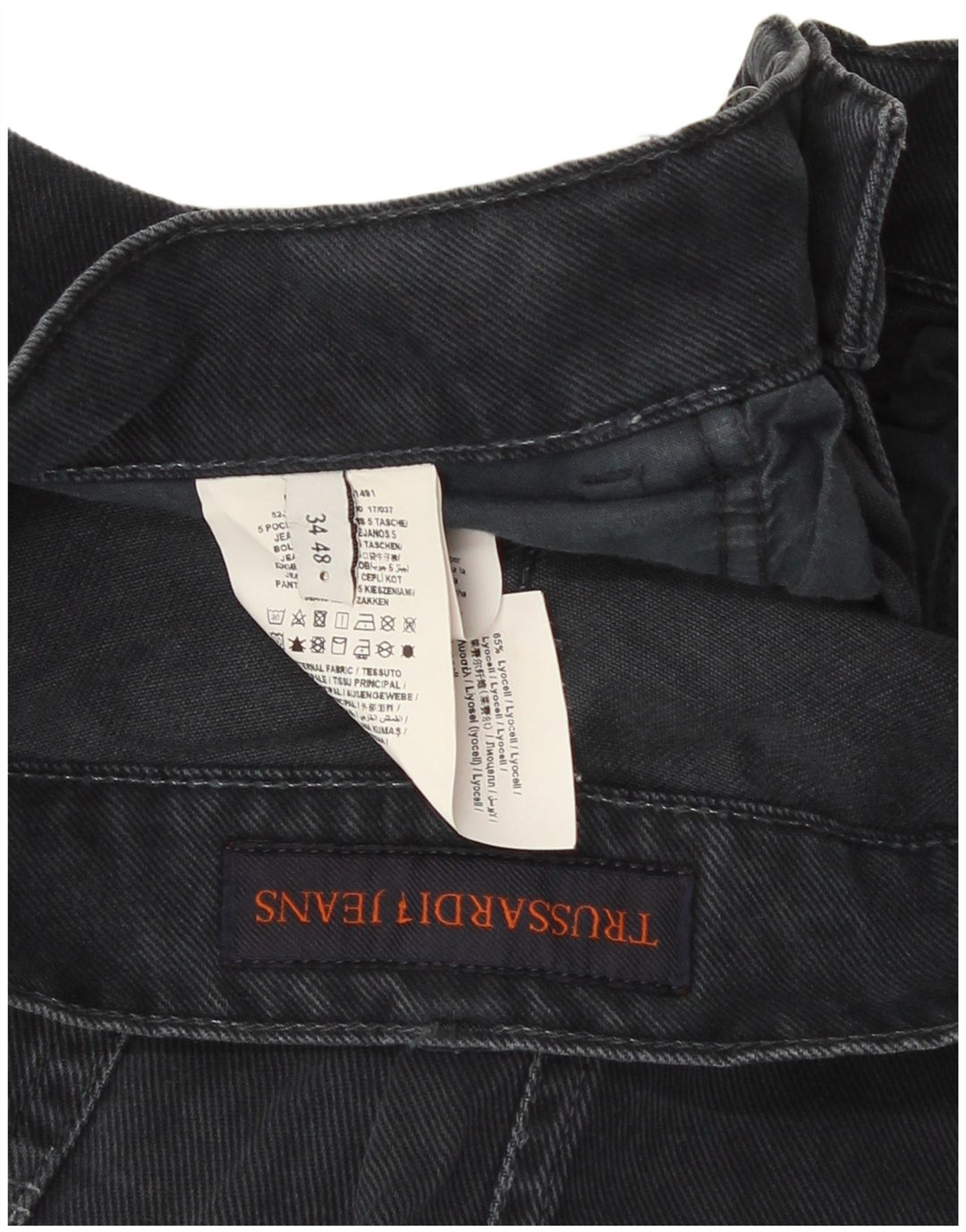 Trussardi Blugi drepti pentru bărbați IT 48 Medium W34 L30 Bumbac negru