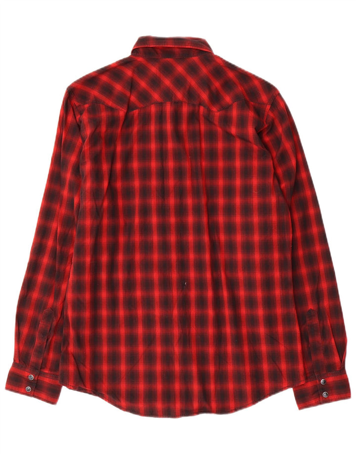 Cămașă WRANGLER Băieți 14-15 Ani XL Bumbac Cu Checker Roșu