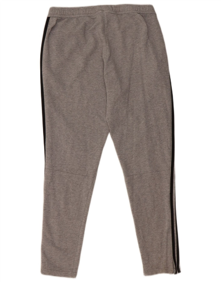 Pantaloni de trening Adidas pentru bărbați, bumbac gri mediu