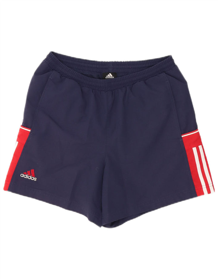 Pantaloni scurți sport Adidas pentru bărbați, medii, bleumarin, poliester color bloc