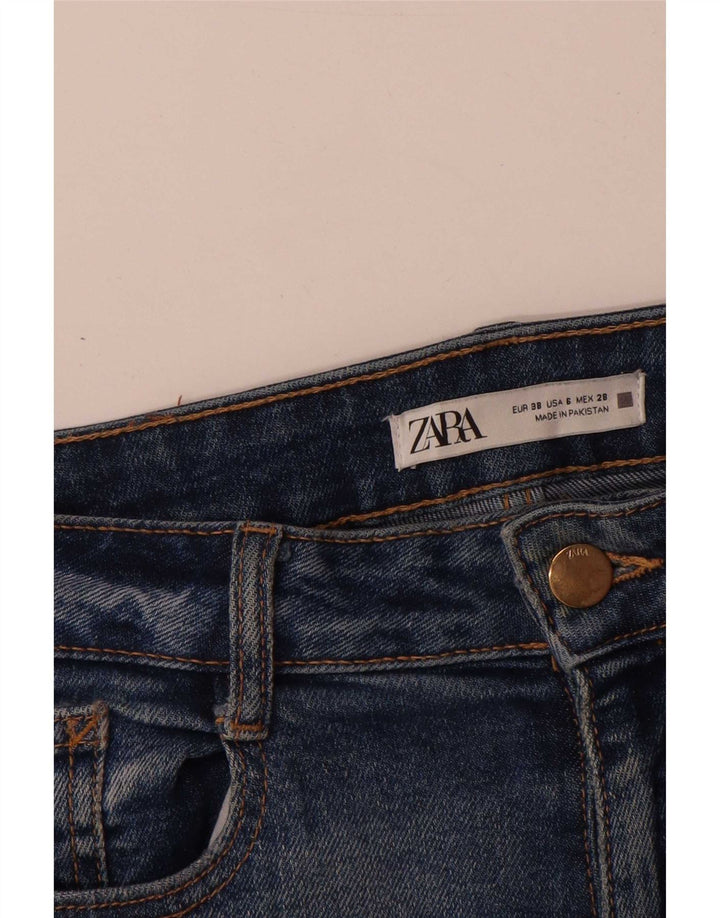 Blugi evazați pentru femei Zara EU 38 Mici L28 L34 Bumbac albastru