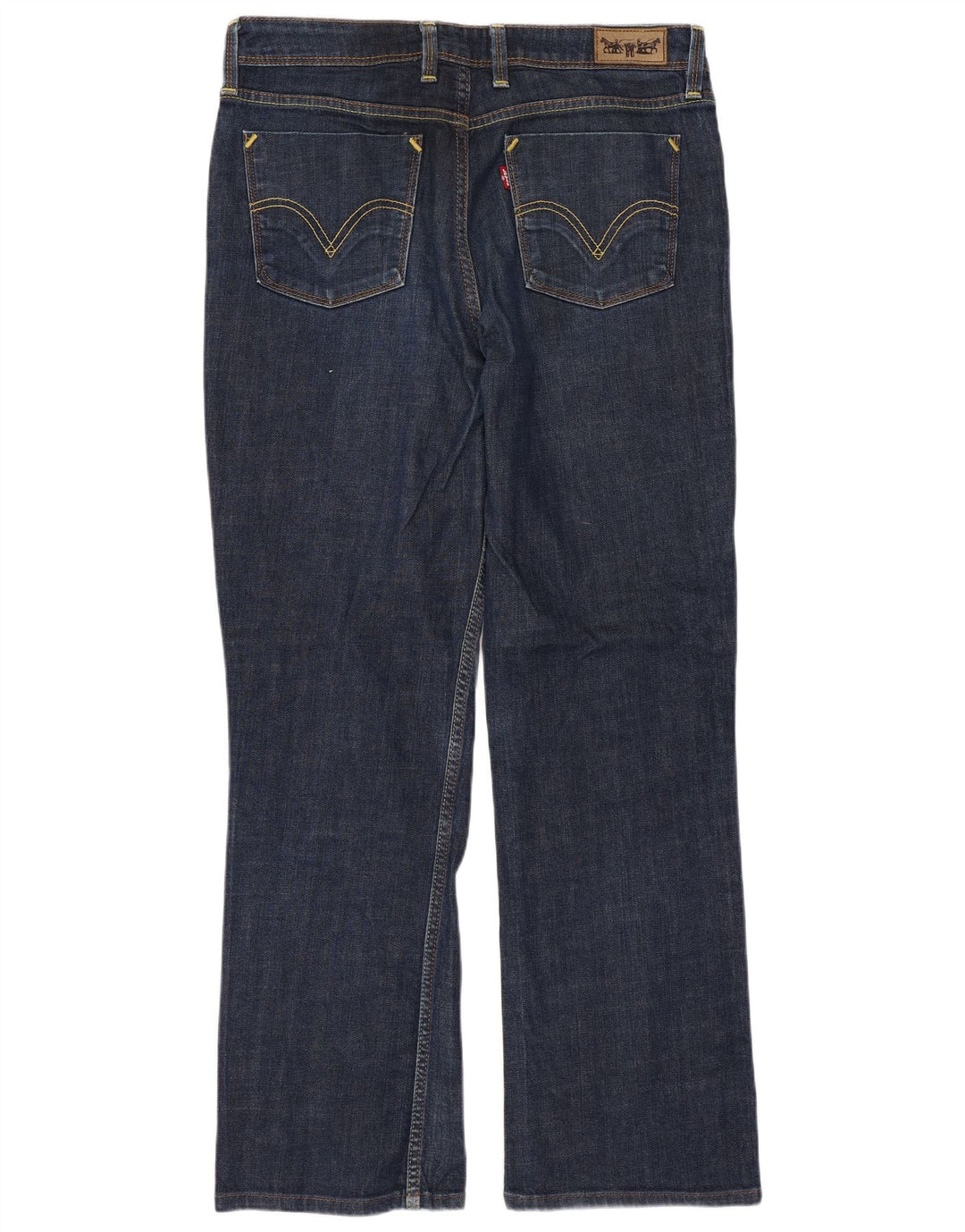 Blugi drepti pentru femei LEVI'S 627 W33 L29 Bumbac bleumarin