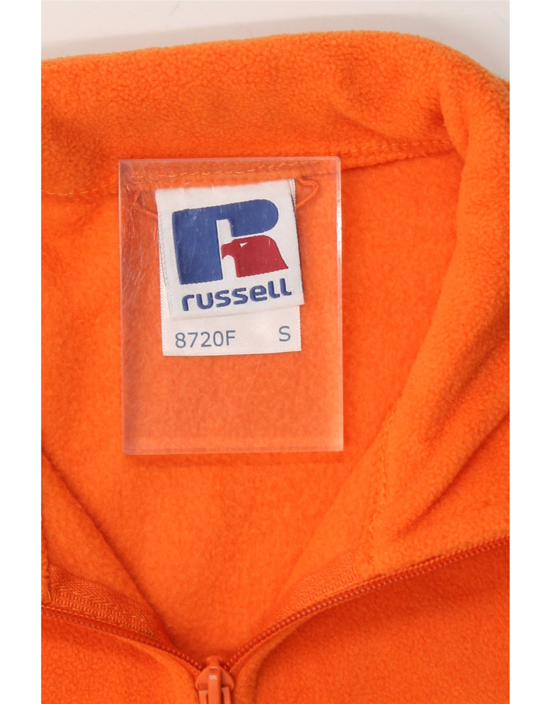 RUSSELL ATHLETIC Womens Fleece Gilet UK 10 Small Orange Polyester Vintage Russell Athletic and Second-Hand Russell Athletic from Messina Hembry 