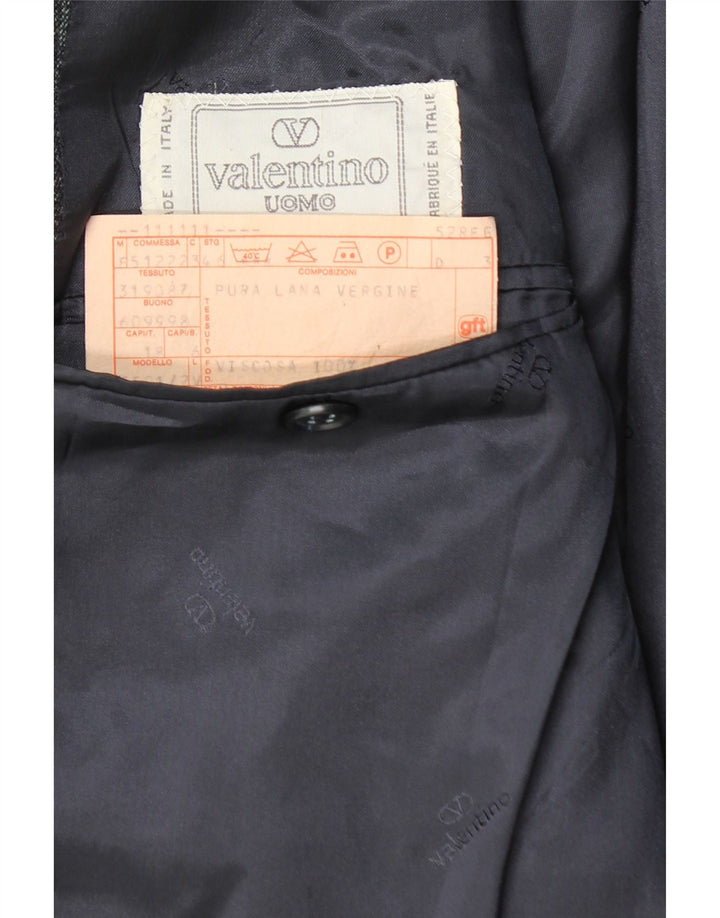 Jachetă Valentino pentru bărbați cu 2 nasturi IT 46 Mic bleumarin cu dungi