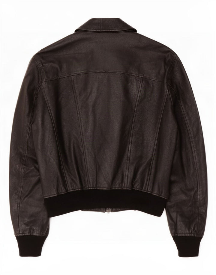 Jachetă de piele vintage pentru bărbați UK 38 Medium Black