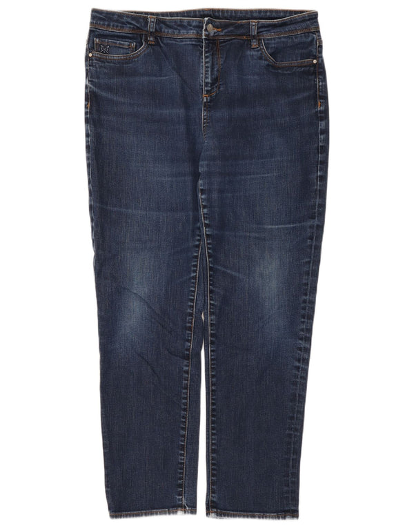 Crew Clothing Blugi subțiri pentru femei UK 16 Large W36 L28 Blue Bumbac