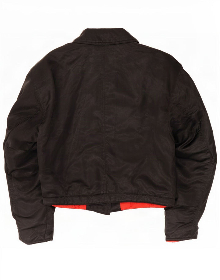 Jachetă de motociclist vintage pentru femei UK 12 Medium Black