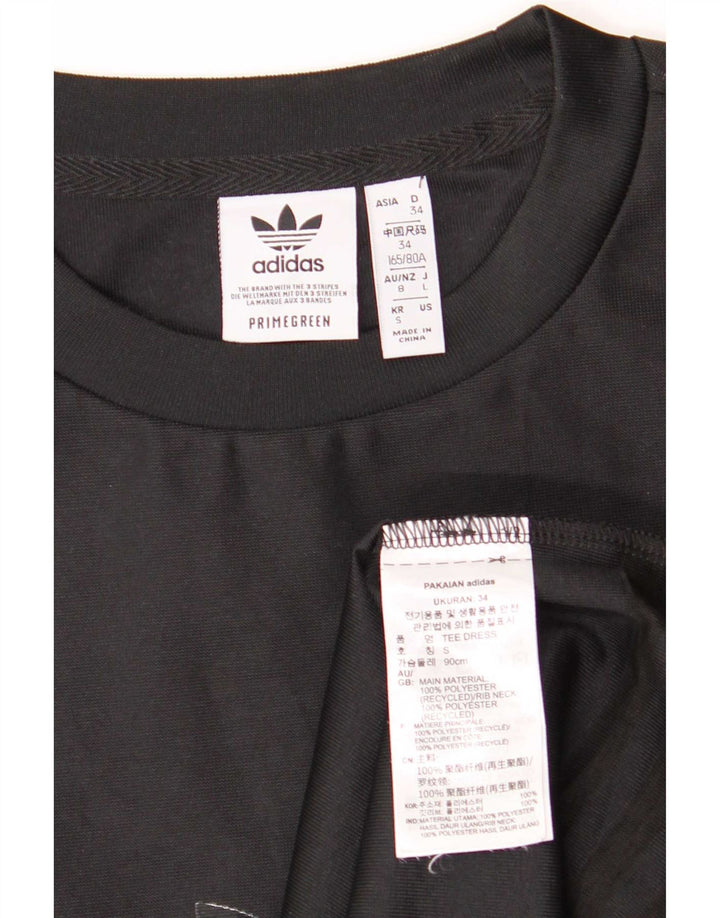 Rochie tricou supradimensionată pentru femei Adidas EU 34 XS Poliester negru