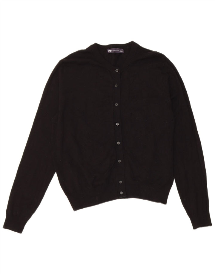 Pulover pentru femei Marks & Spencer Crop Cardigan UK 14 Medium Black Viscose