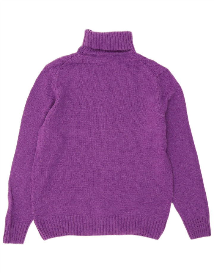 Pulover cu gât rulat Zara pentru femei UK 14 Lână violet mediu