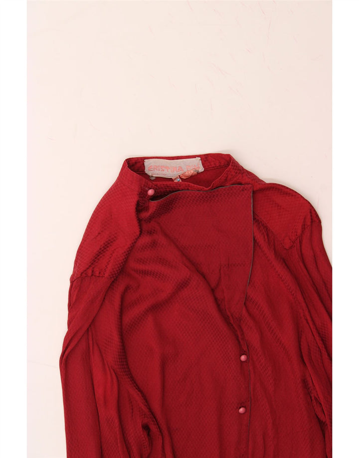 VINTAGE Womens Shirt Blouse IT 48 XL Red Geometric Vintage Vintage and Second-Hand Vintage from Messina Hembry 