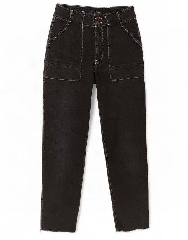 Blugi Hollister Mom Straight pentru femei US 5 Medium W27 L27 Negri