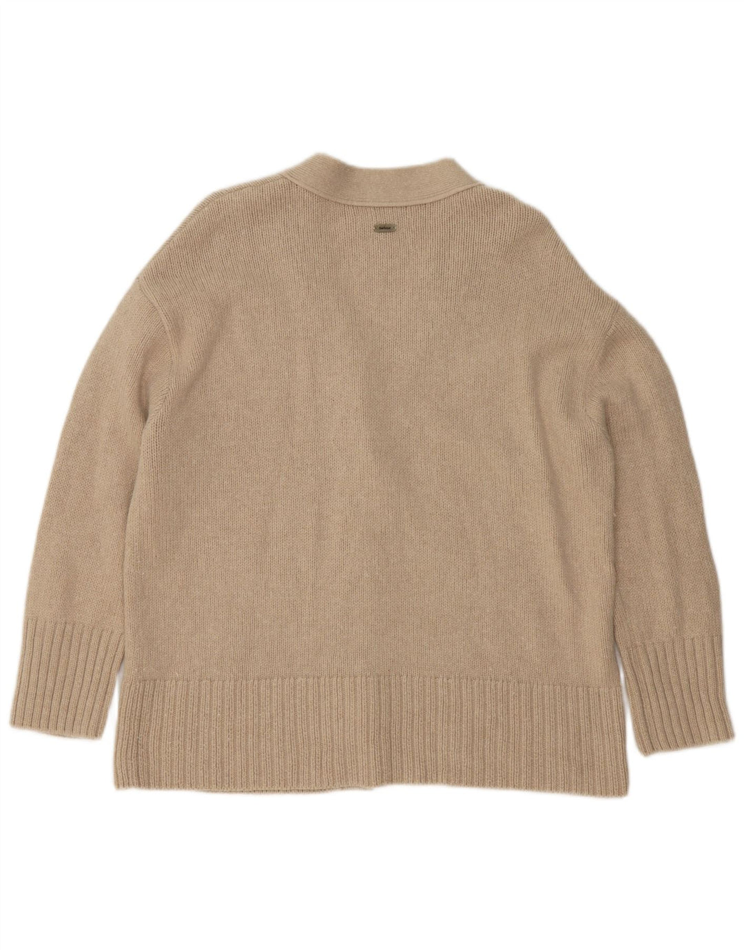 Pulover cardigan supradimensionat pentru femei Barbour UK 10 mic, bej, bumbac