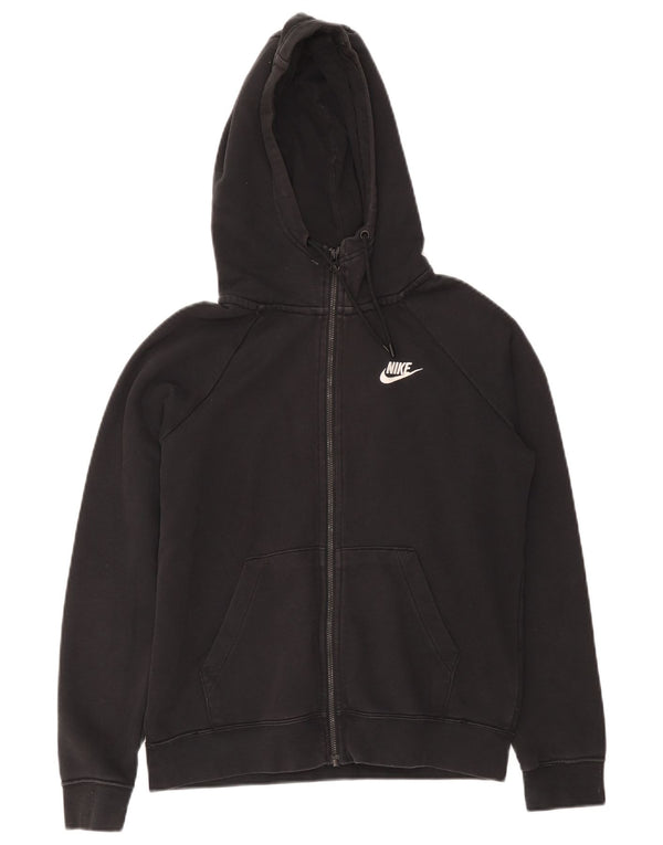Pulover Nike pentru femei, supradimensionat, cu fermoar, UK 10, bumbac negru
