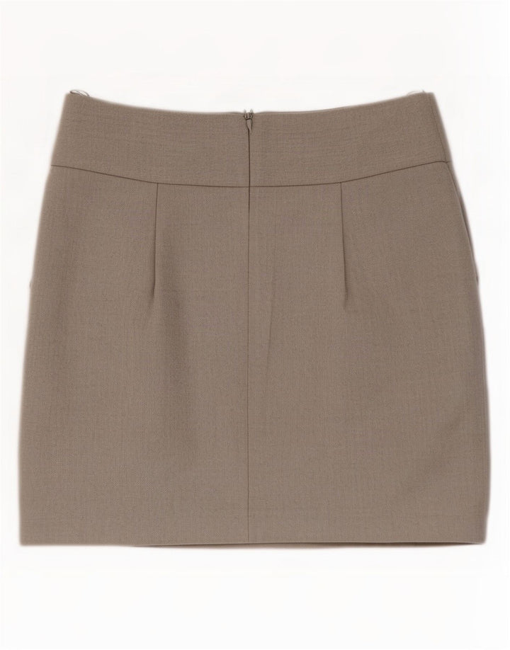 Fusta mini Topshop pentru femei UK 12 Medium W28 Poliester gri