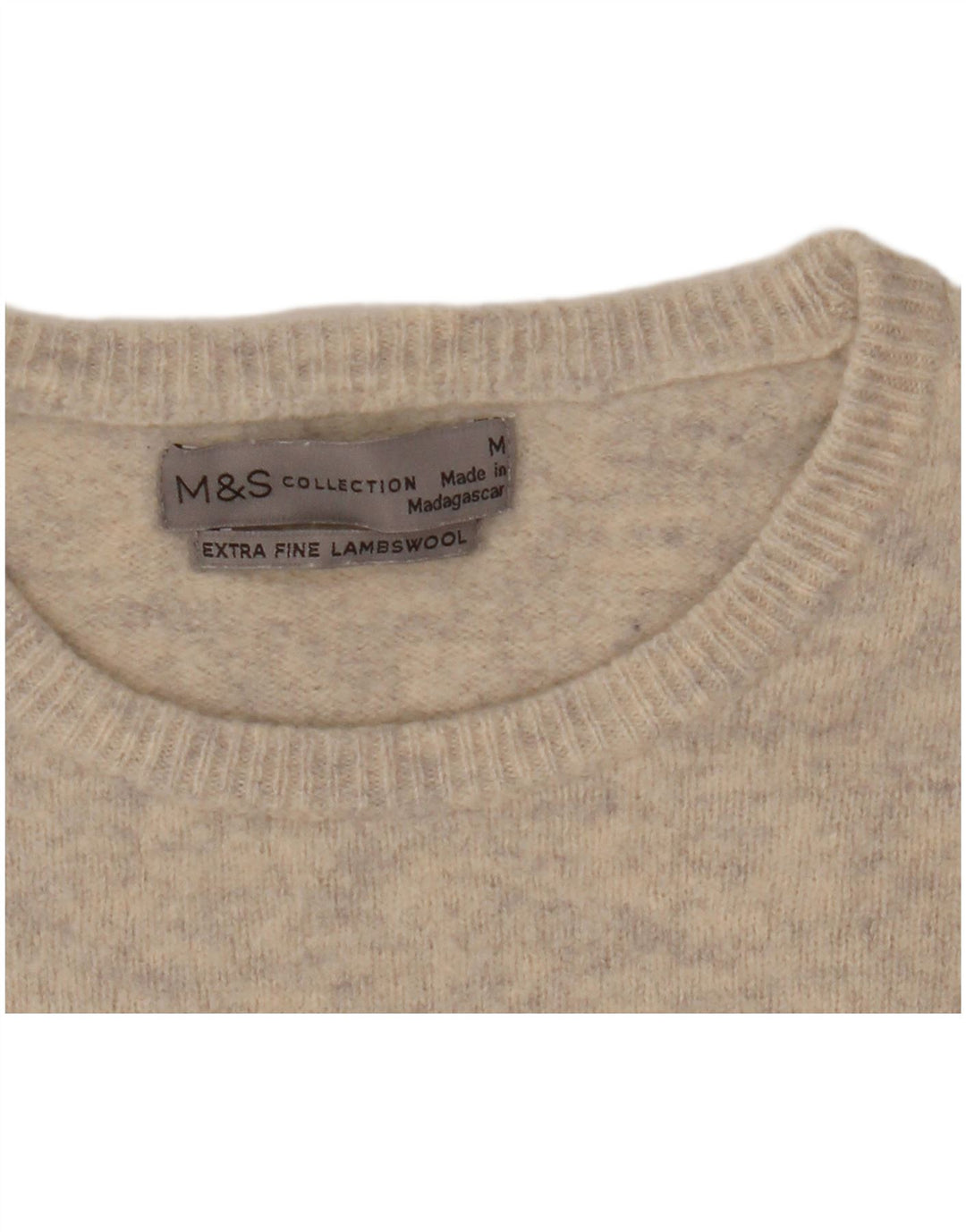 Pulover pentru femei Marks & Spencer cu decolteu rotund UK 14 Medium Gri Pete