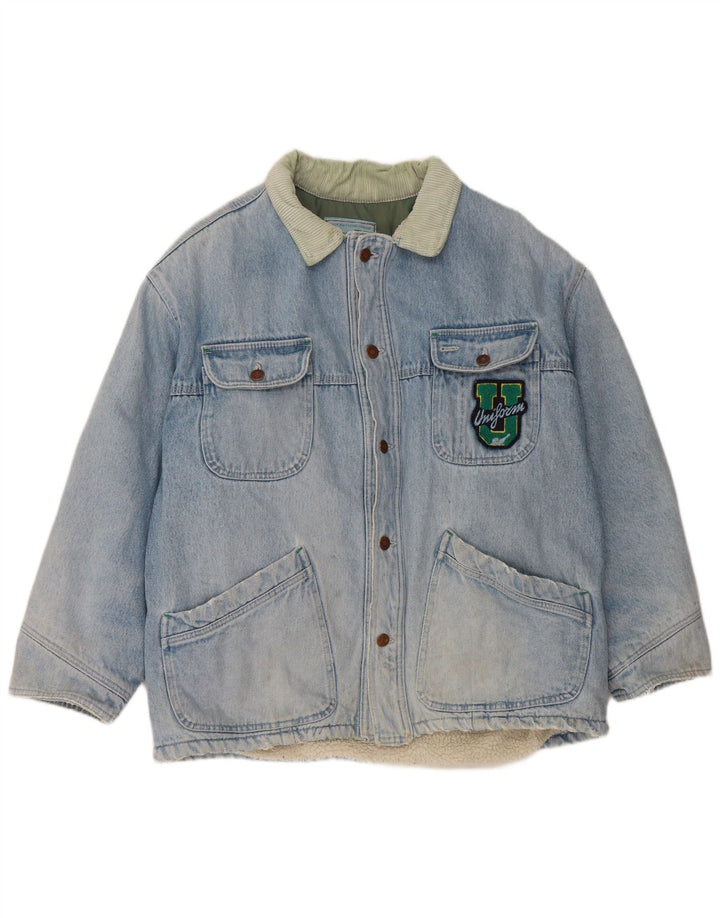 Jachetă pentru bărbați din denim Sherpa UK 42 XL Albastru
