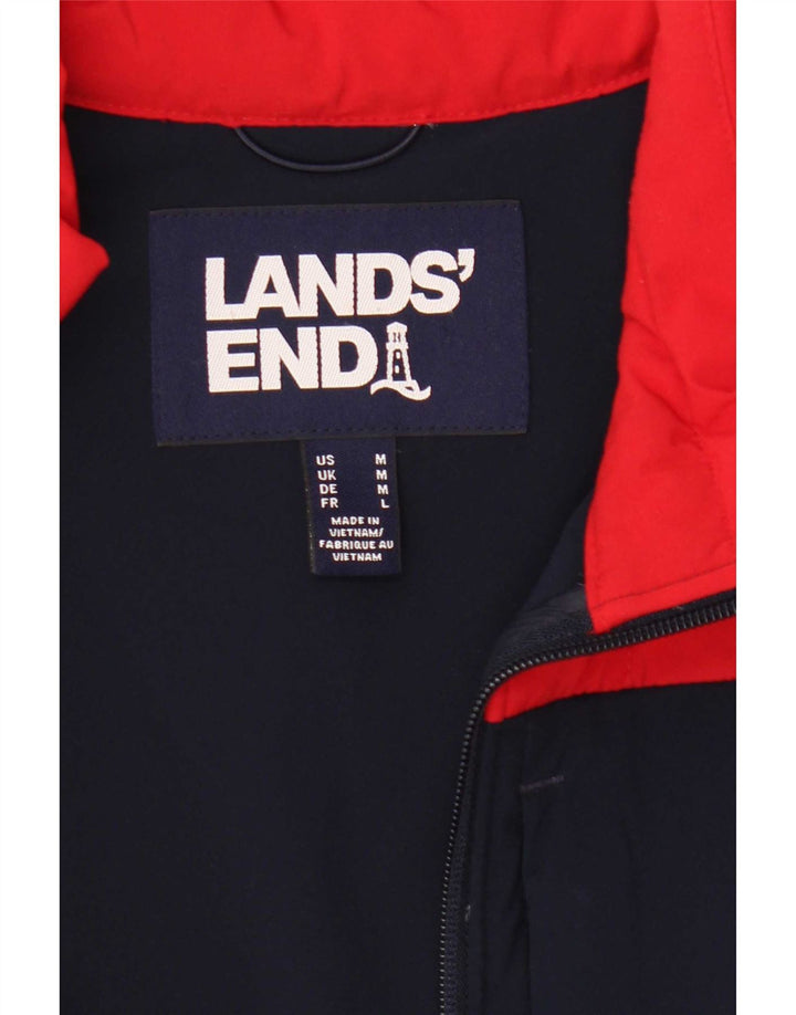 Jachetă căptușită pentru bărbați Lands End UK 38 Medium Red Colorblock Poliester