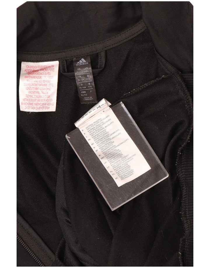 Jachetă de trening Climalite ADIDAS pentru băieți 15-16 ani, poliester negru