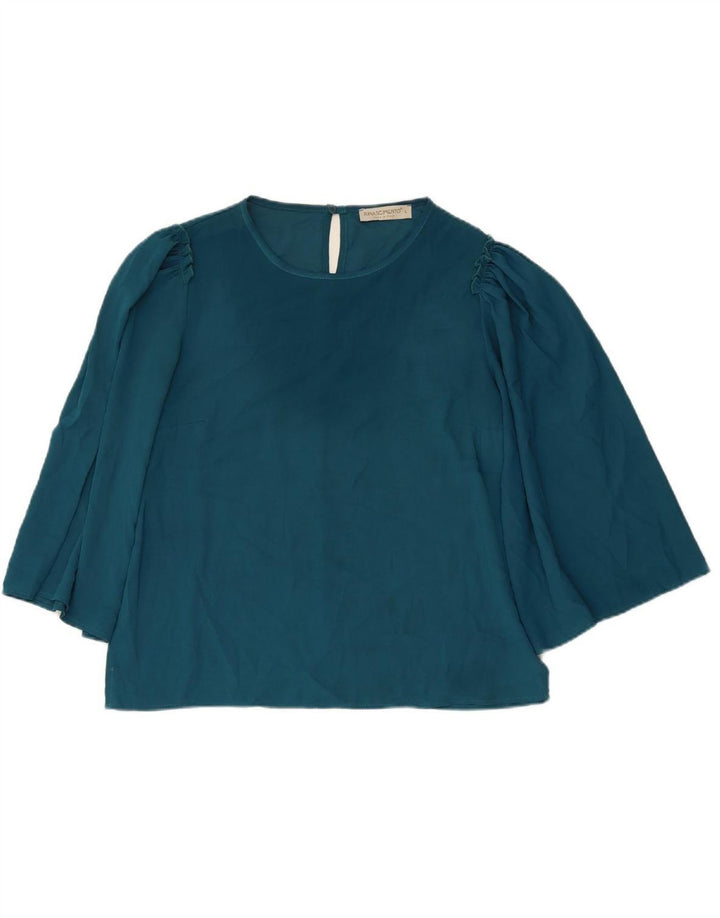 RINASCIMENTO Womens 3/4 Sleeve Blouse Top UK 16 Large Green Polyester