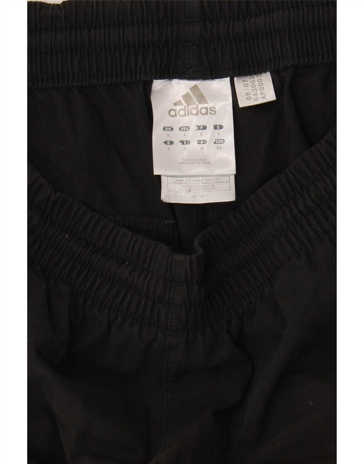 Pantaloni de trening Capri Adidas pentru femei UK 10 Poliester negru mic