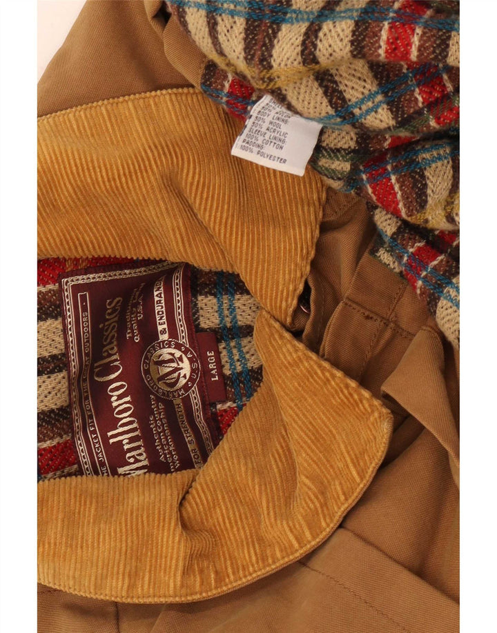 Palton Capelet pentru bărbați Marlboro Classics UK 40, mare, bej, bumbac