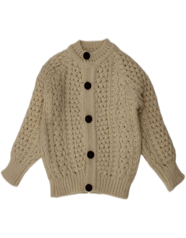 Pulover Cardigan Băieți Cladyknit 3-4 Ani Lână Bej