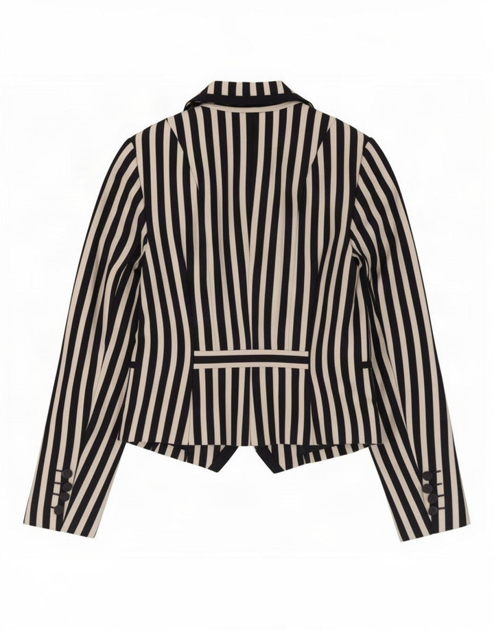 David Lawrence Jachetă Blazer Crop pentru Damă US 6 Medium Bleumarin cu dungi