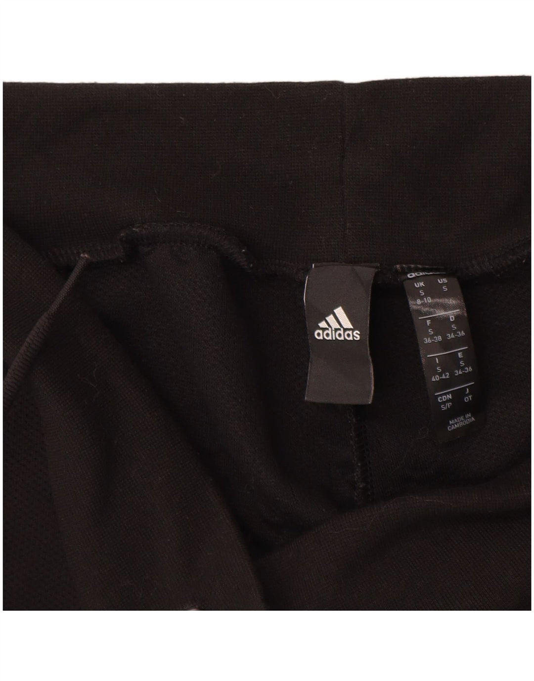 Pantaloni de trening ADIDAS pentru femei UK 8/10 Poliester negru mic