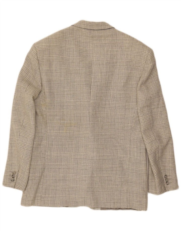 Jachetă vintage pentru bărbați cu 2 nasturi, UK 40, mare, gri Houndstooth