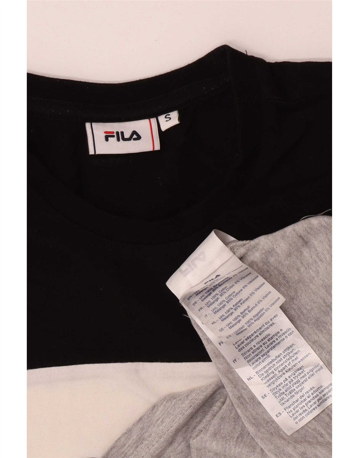 Tricou cu grafică Fila pentru bărbați Top mic, multicolor, bumbac color bloc