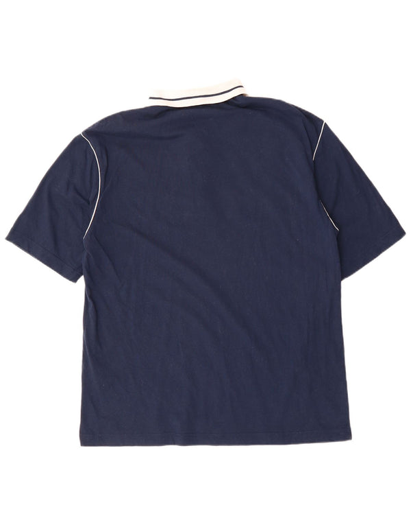 DIADORA Cămașă Polo pentru bărbați UK 40 Medium Bluemarin Colorblock Bumbac