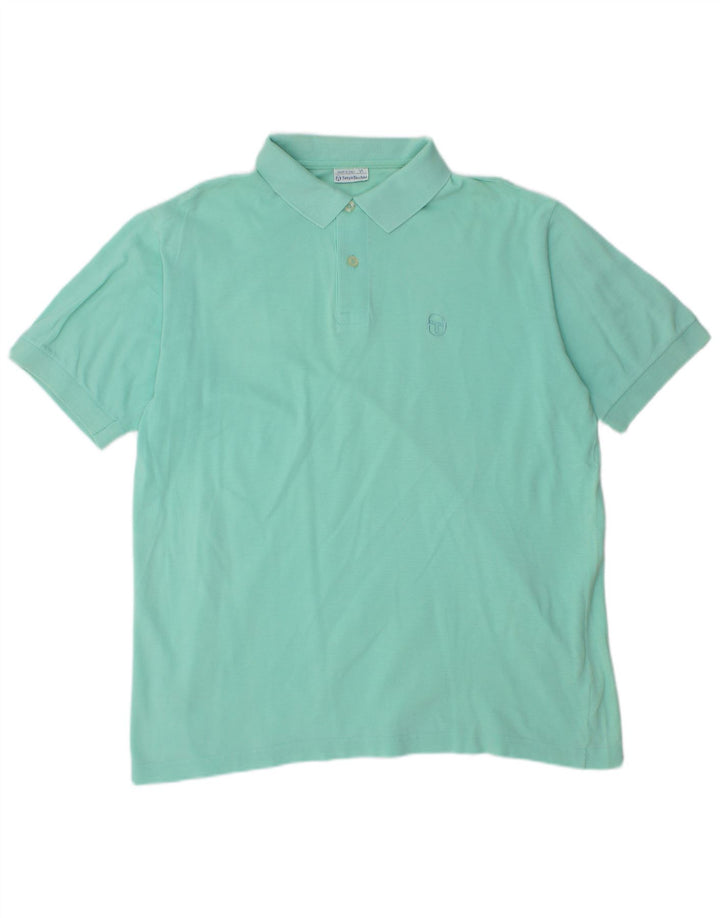 SERGIO TACCHINI Tricou polo pentru bărbați din bumbac turcoaz mediu
