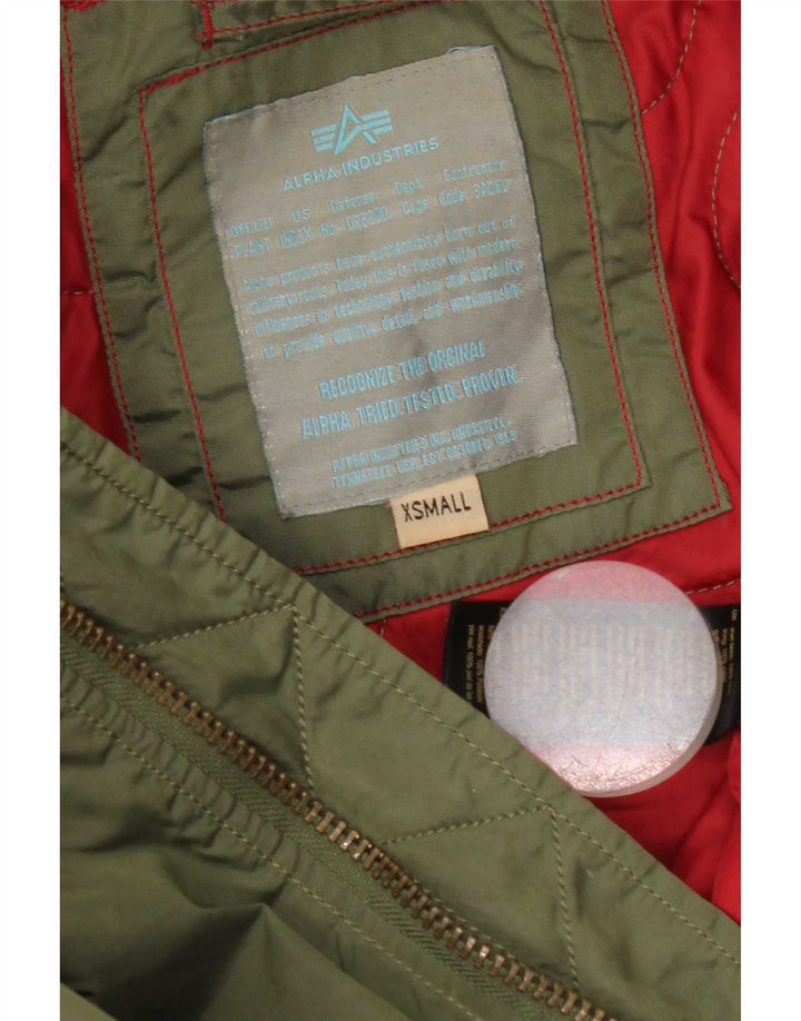Jachetă bomber grafică pentru femei Alpha Industries UK 6 XS Nylon verde